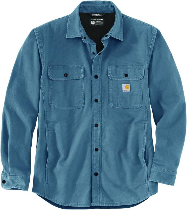 105419 RUGGED FLEX® RELAXED FIT CANVAS FLEECE-LINED SHIRT JAC