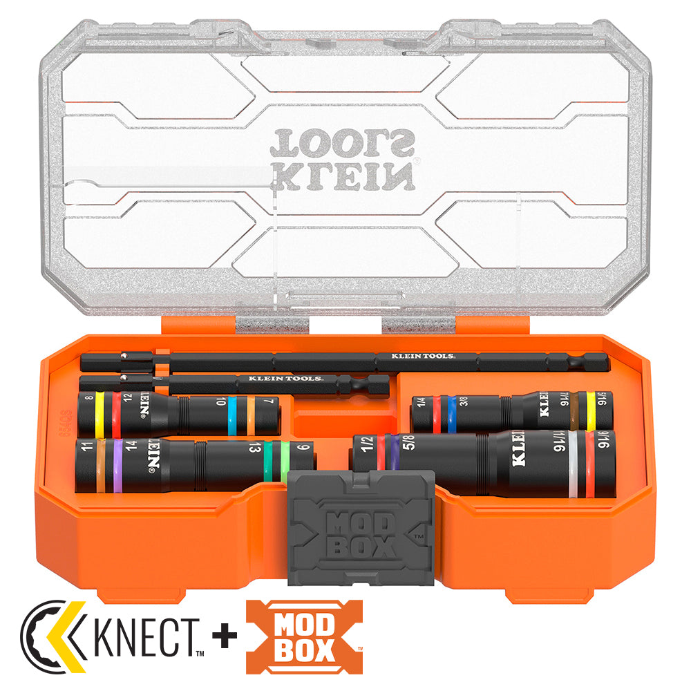 654QS  KNECT™ Quad-16 Heavy-Duty Impact Flip Sockets, SAE and Metric, 6-Piece