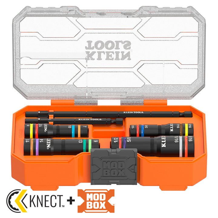654QS  KNECT™ Quad-16 Heavy-Duty Impact Flip Sockets, SAE and Metric, 6-Piece