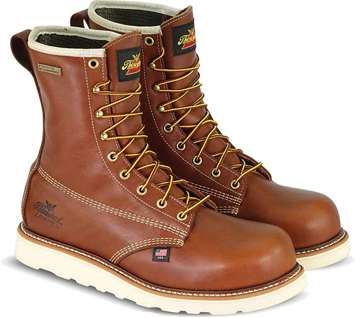 804-4210 AMERICAN HERITAGE – WATERPROOF – 8″ TOBACCO COMPOSITE SAFETY TOE – PLAIN TOE MAXWEAR WEDGE™