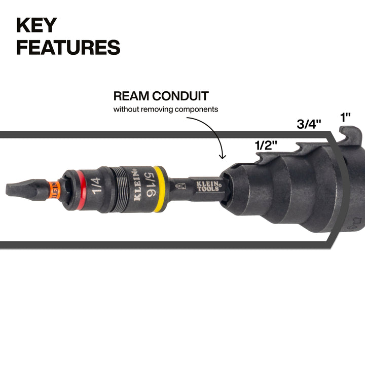 Impact-Rated Flip Socket Conduit Reamer