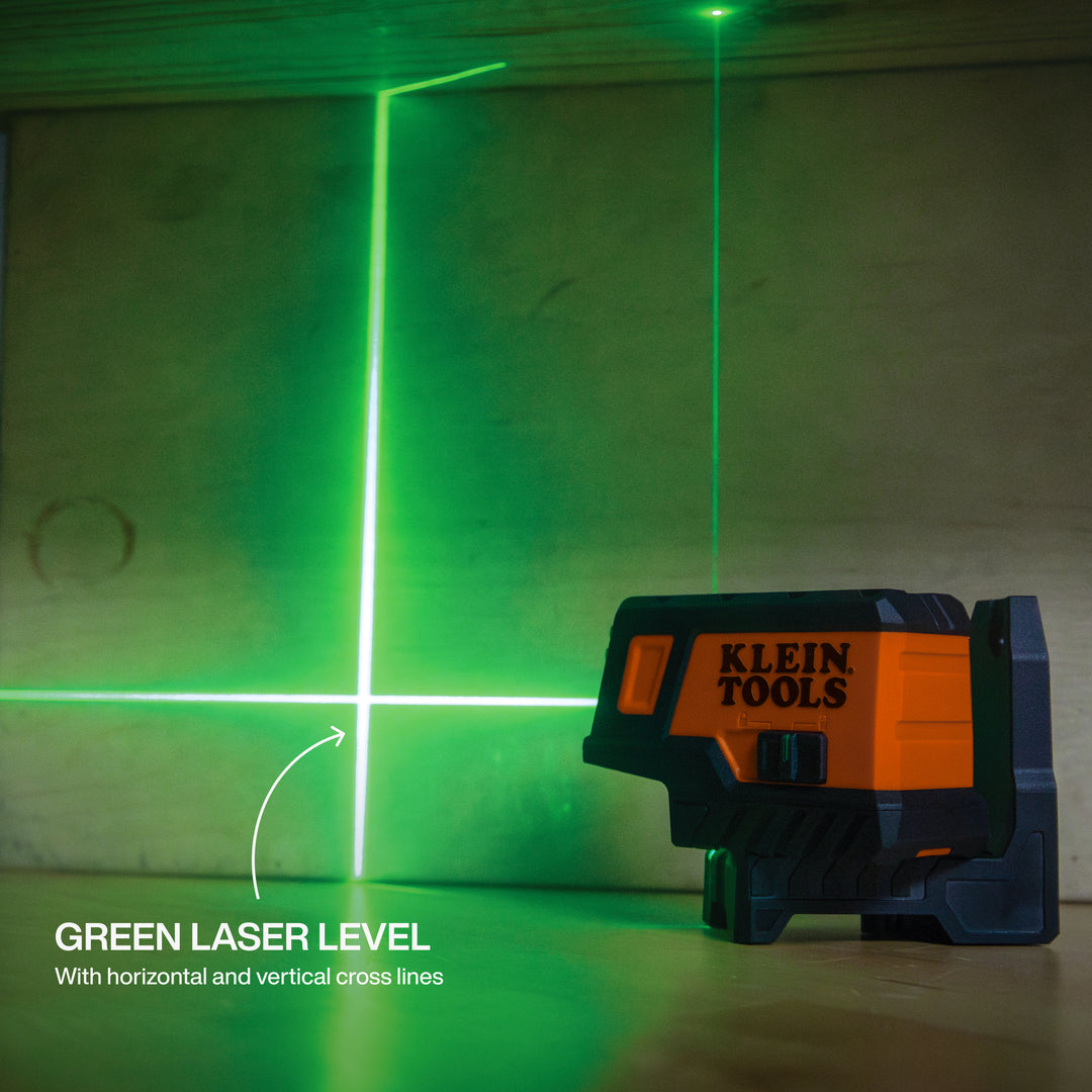 Compact Green Cross-Line Laser Level with Plumb Spot