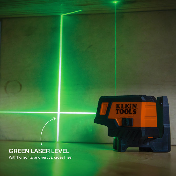 Compact Green Cross-Line Laser Level with Plumb Spot