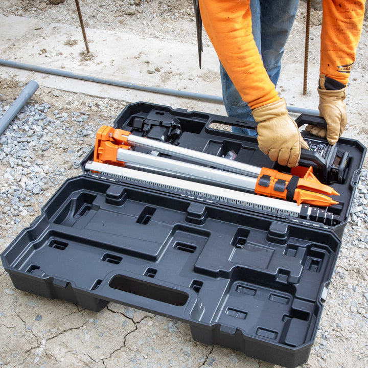 93RLS  Green Rotary Laser Level, Self-Leveling with Plumb Spot and Tripod