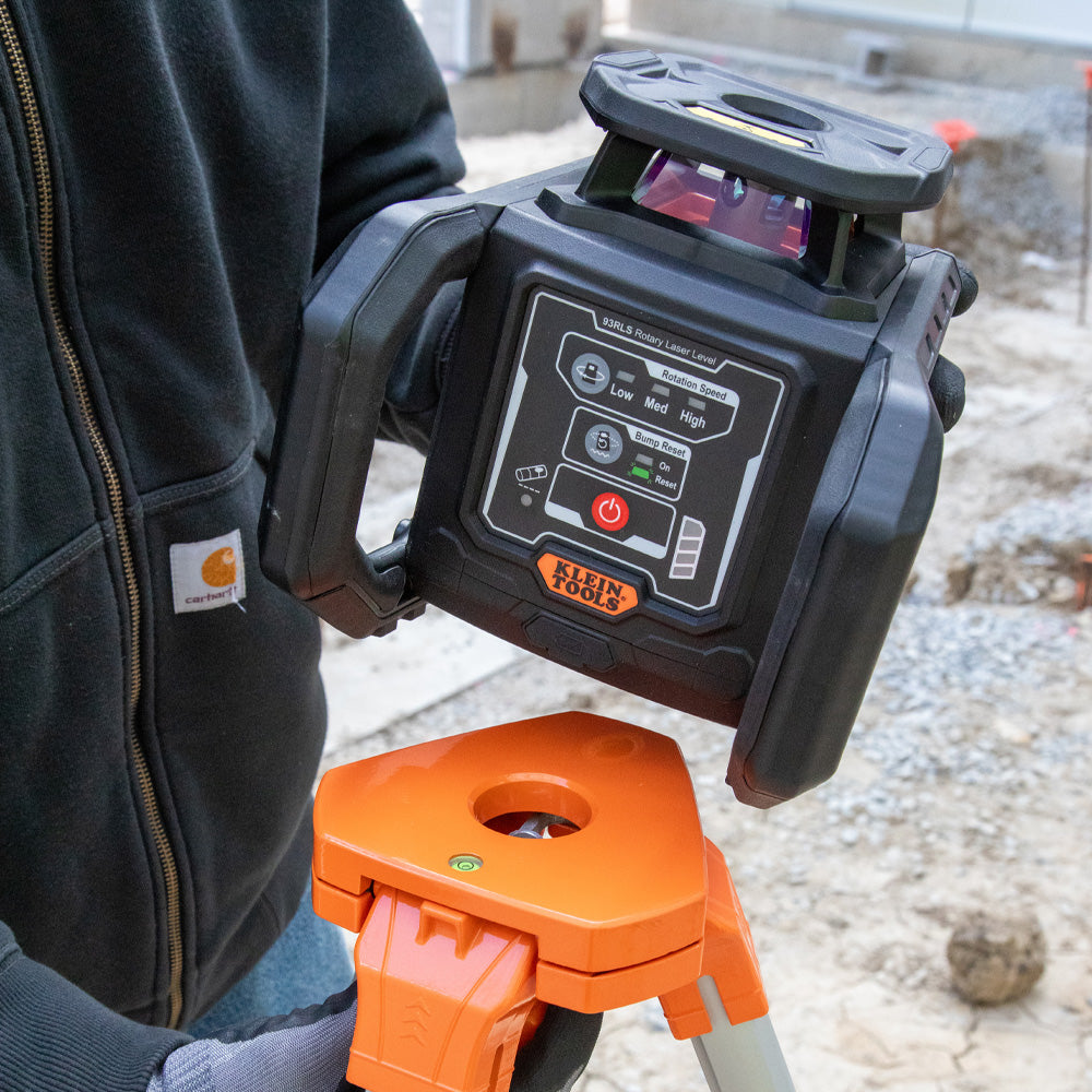 93RLS  Green Rotary Laser Level, Self-Leveling with Plumb Spot and Tripod