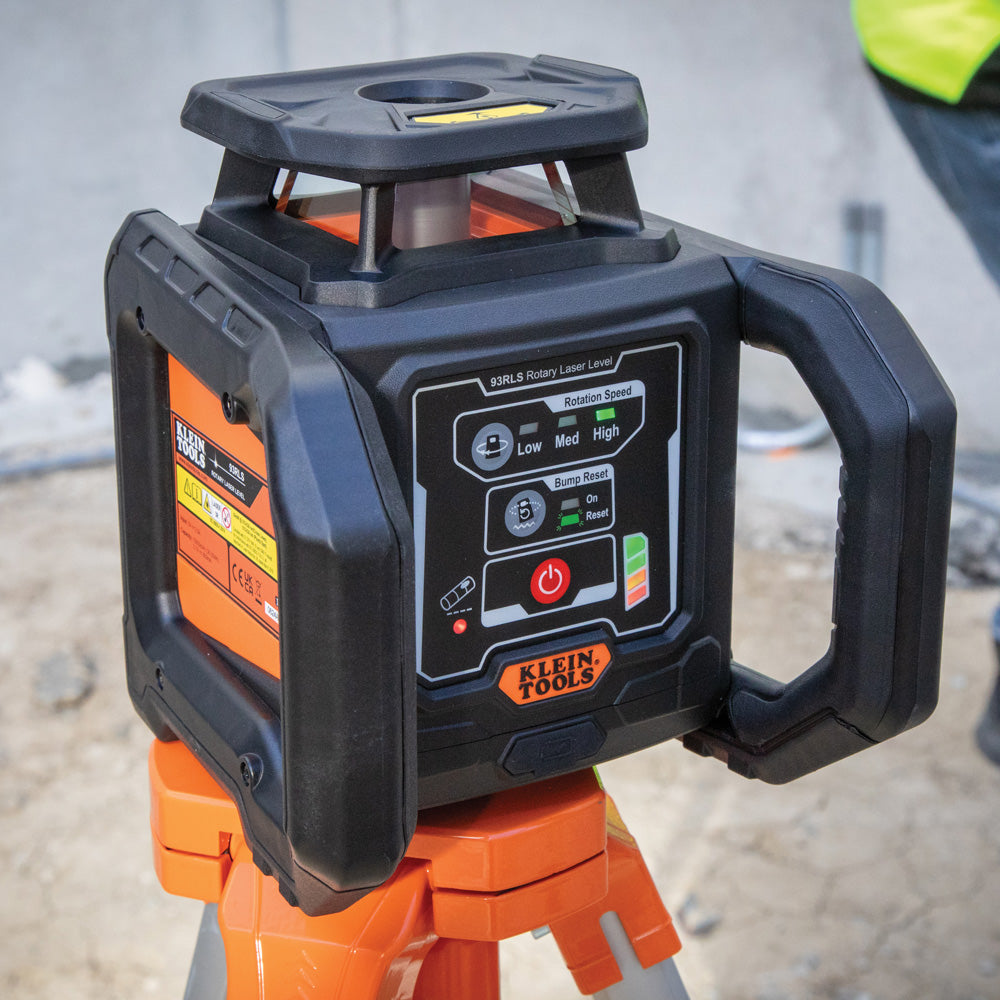 93RLS  Green Rotary Laser Level, Self-Leveling with Plumb Spot and Tripod