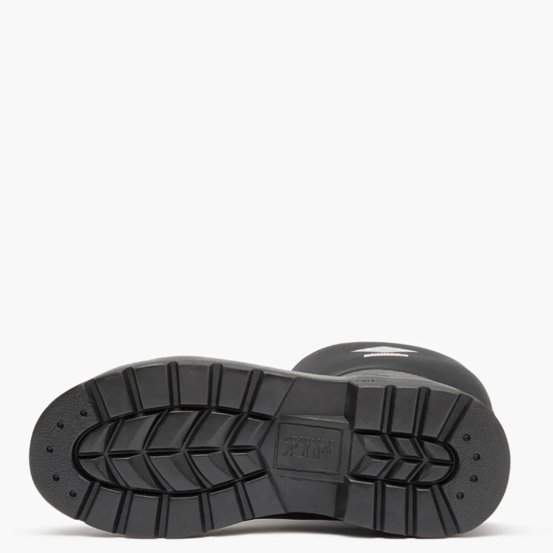Black sole of a shoe on a white background
