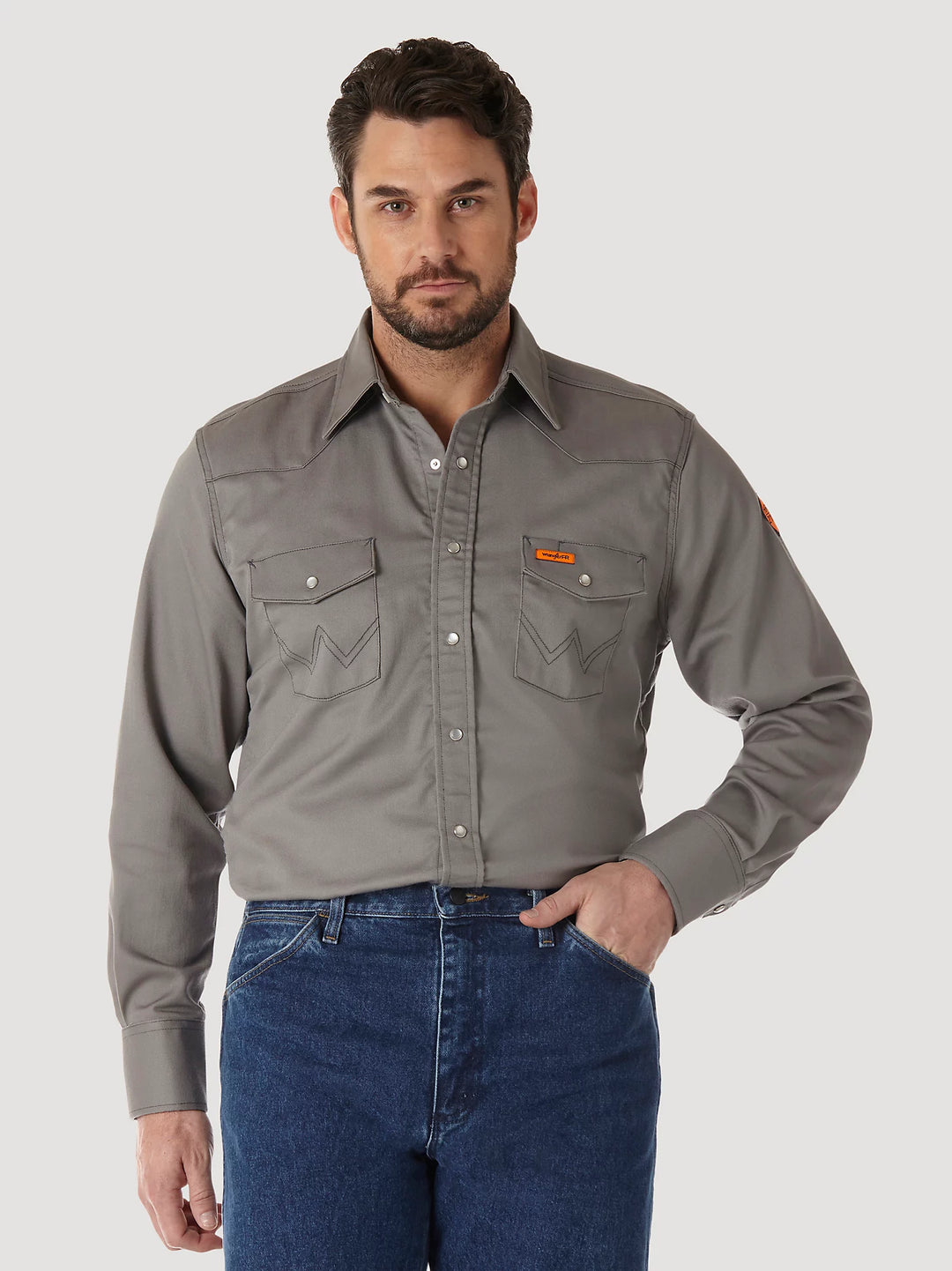 FR127CH FR Flame-Resistant Long Sleeve Solid - Charcoal