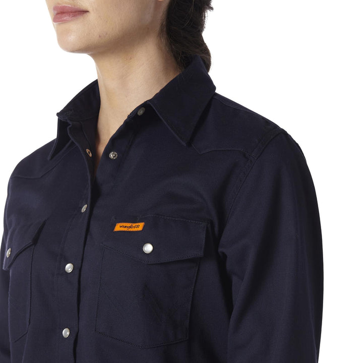 10FRLW03N Womens WRANGLER® FR FLAME RESISTANT LONG SLEEVE SOLID