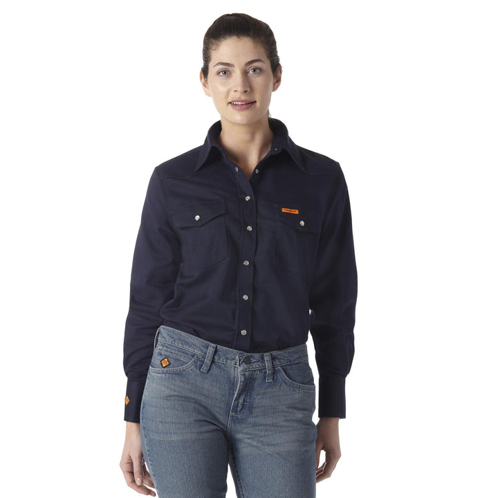 10FRLW03N Womens WRANGLER® FR FLAME RESISTANT LONG SLEEVE SOLID