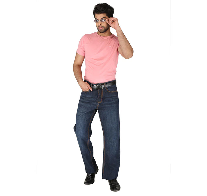 MFRJ-101 Fr Blue Faded Cross Hatch Jeans
