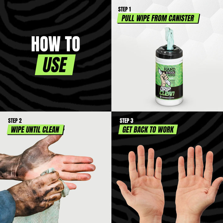 Heavy Duty Cleaning Wipes – Waterless Mechanic Hand Wipes &amp; Degreaser Wipes