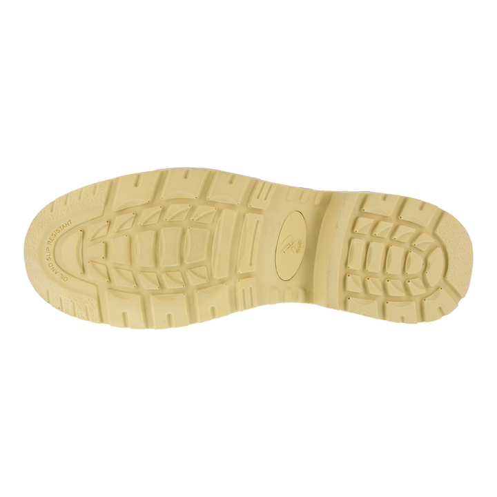Beige sole of a shoe on a white background