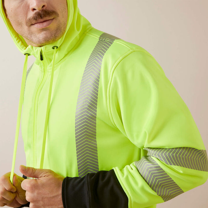Rebar WorkTek Hi-Vis Full Zip Hoodie