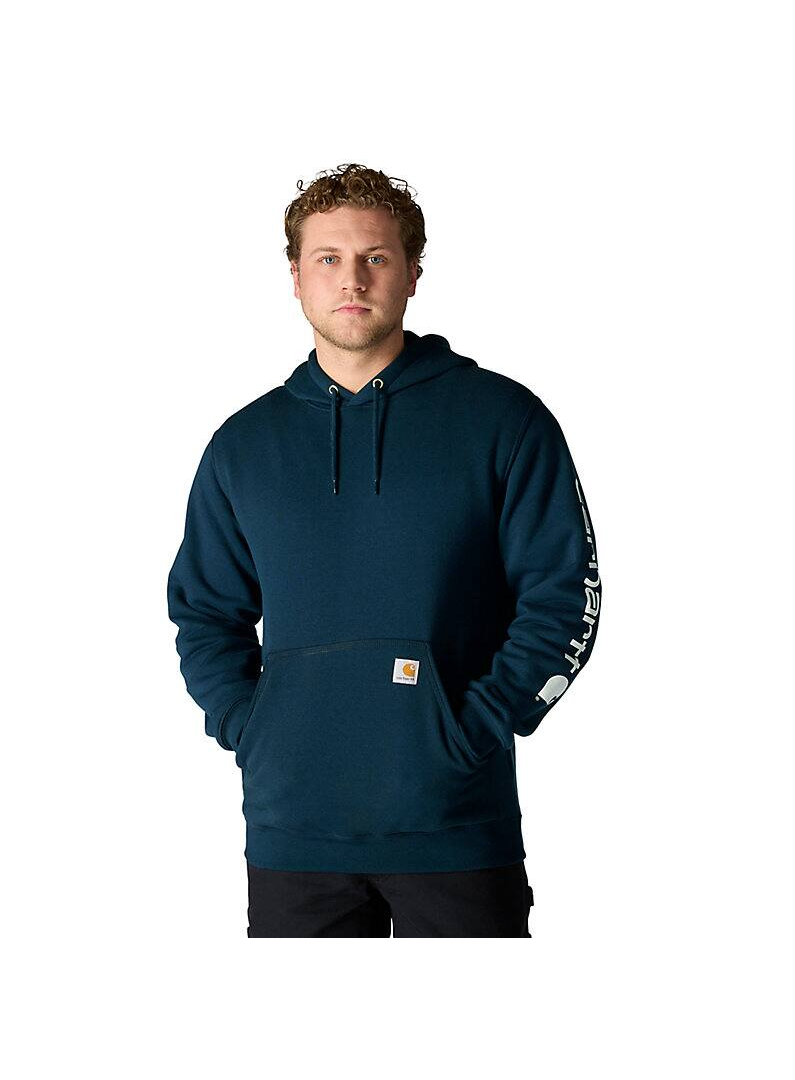 LOOSE FIT MIDWEIGHT LOGO SLEEVE GRAPHIC HOODIE