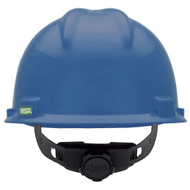 MSA V-Gard Blue Hard Hat with Fas-Trac III Suspension (Cap Style)