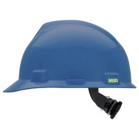 MSA V-Gard Blue Hard Hat with Fas-Trac III Suspension (Cap Style)