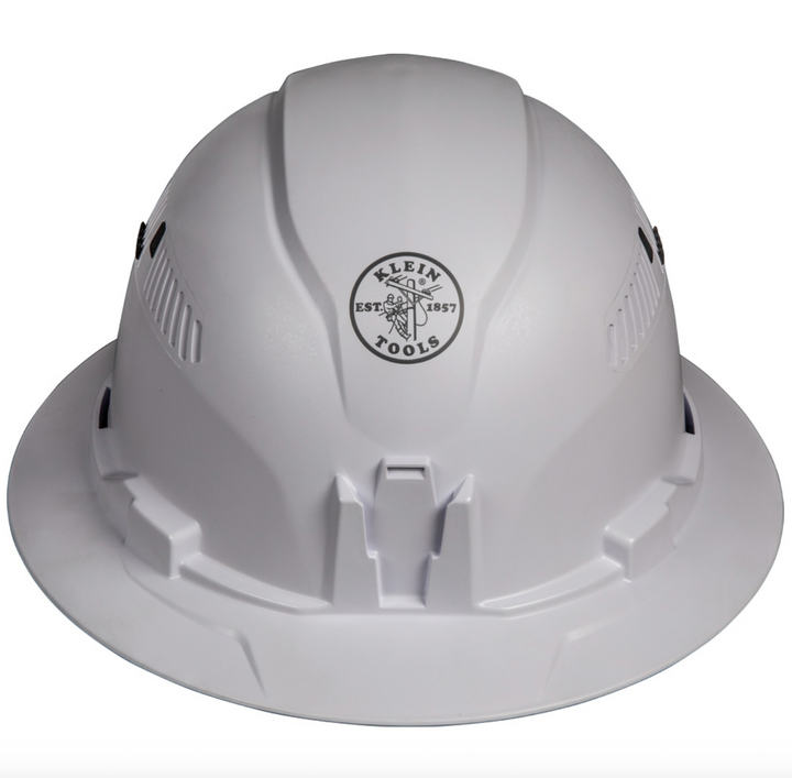 60401 Hard Hat, Vented, Full Brim Style, White