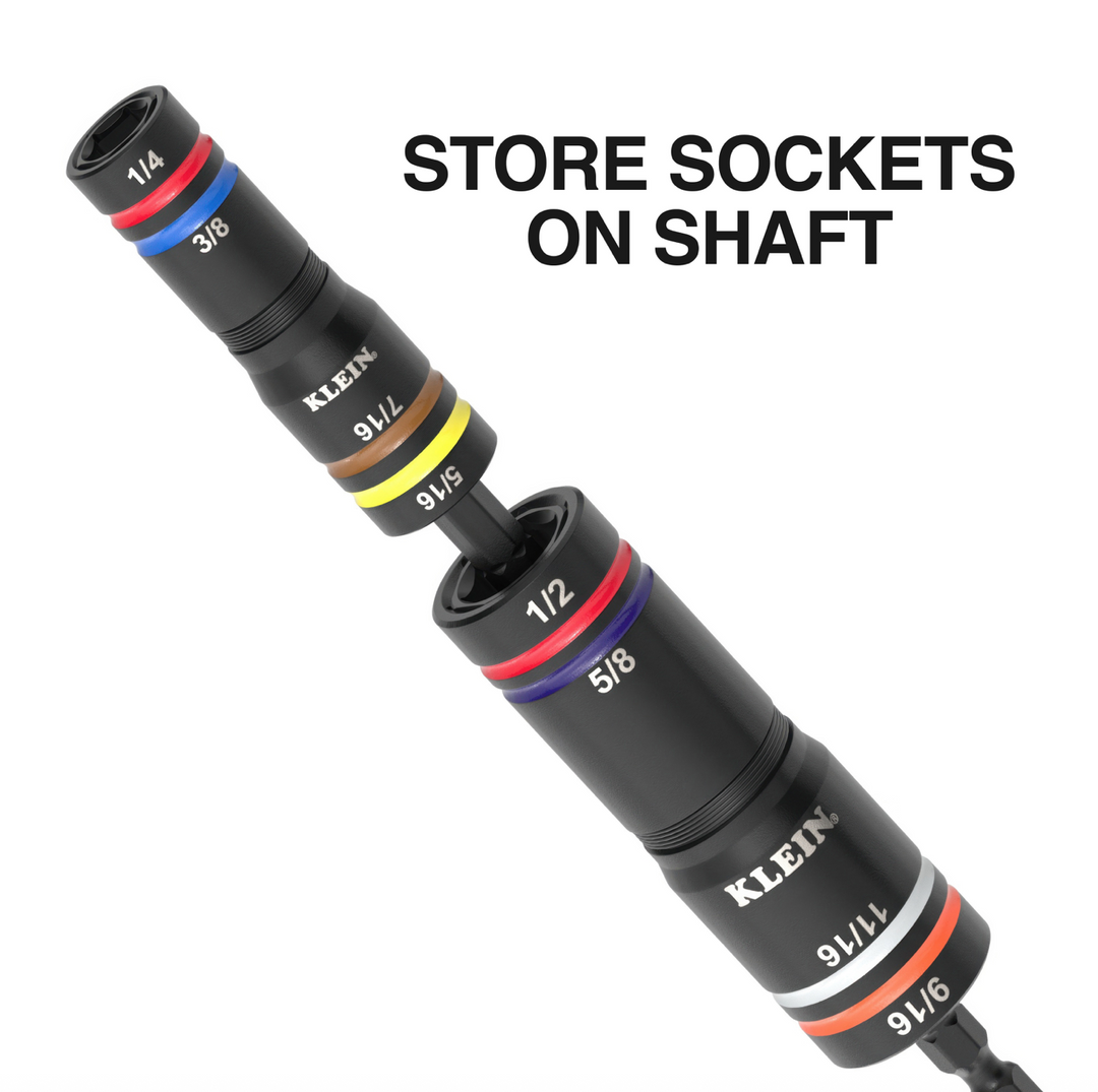 656QS KNECT™ Quad-24 Heavy-Duty Impact Flip Sockets, SAE and Metric, 9-Piece