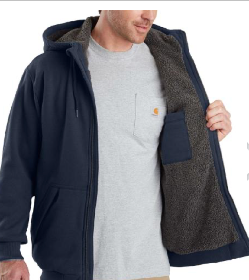 103308 Rain Defender® Relaxed Fit Midweight Sherpa-Lined Full-Zip Sweatshirt