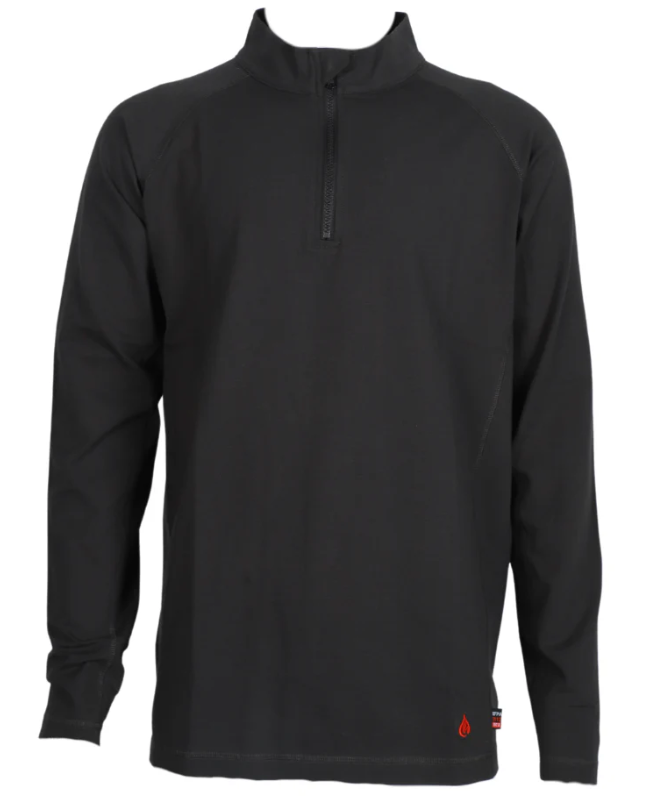 MFRQZTEE-1 FORGE FR MEN'S BLACK 1/4 ZIP TEE