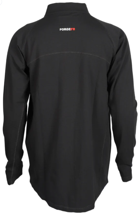 MFRQZTEE-1 FORGE FR MEN'S BLACK 1/4 ZIP TEE