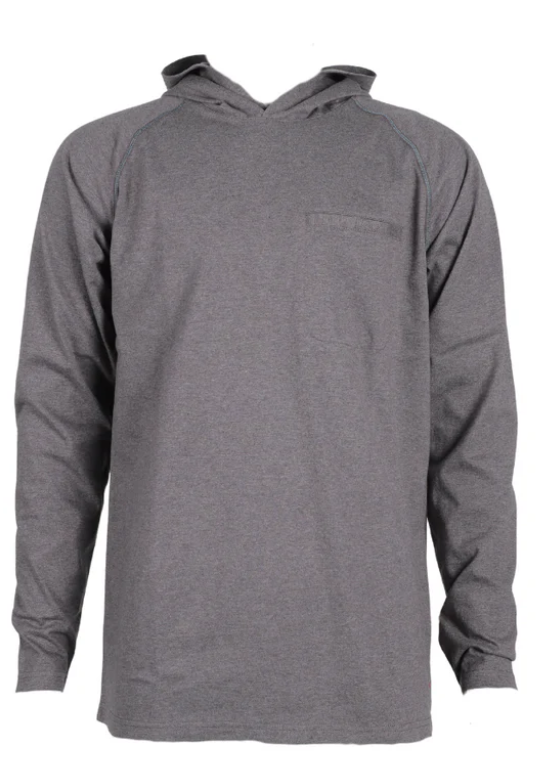 MFRHOODT-1 FORGE FR MEN'S CHARCOAL GREY HOODED TEE