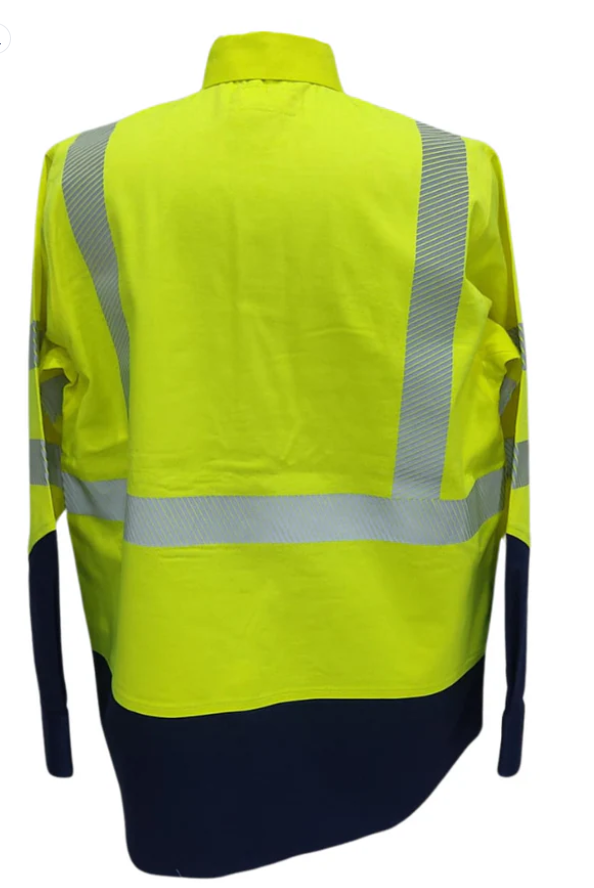 MFRHVSTT-2 FPRGE FR MEN'S YELLOW HI-VIS TWO TONE SHIRT