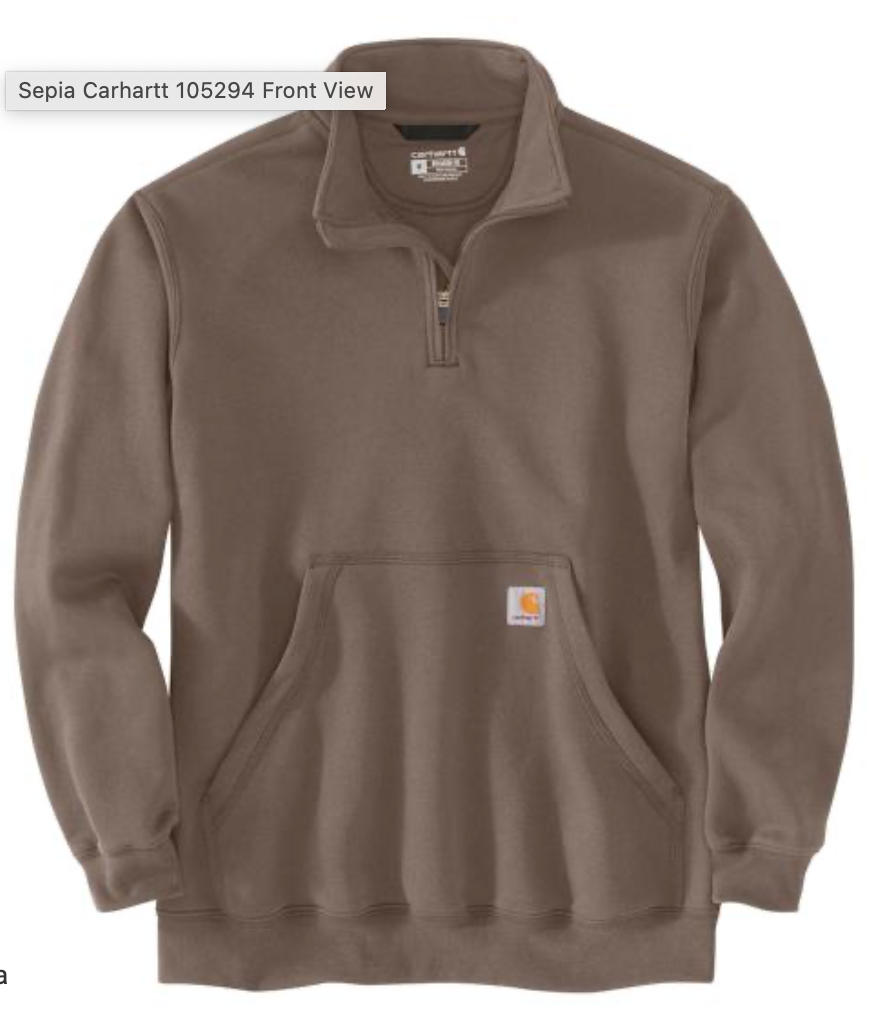 105294 Loose Fit Midweight Quarter-Zip Mock-Neck Sweatshirt