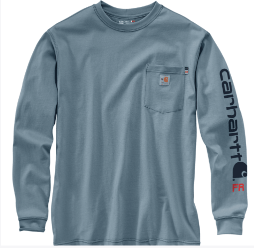 FLAME RESISTANT CARHARTT FORCE® LOOSE FIT MIDWEIGHT LONG-SLEEVE LOGO GRAPHIC T-SHIRT