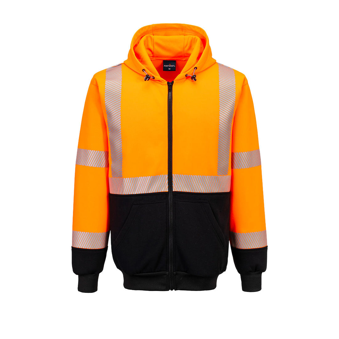 Hi-Vis Contrast Segmented Tape Zipped Hoodie
