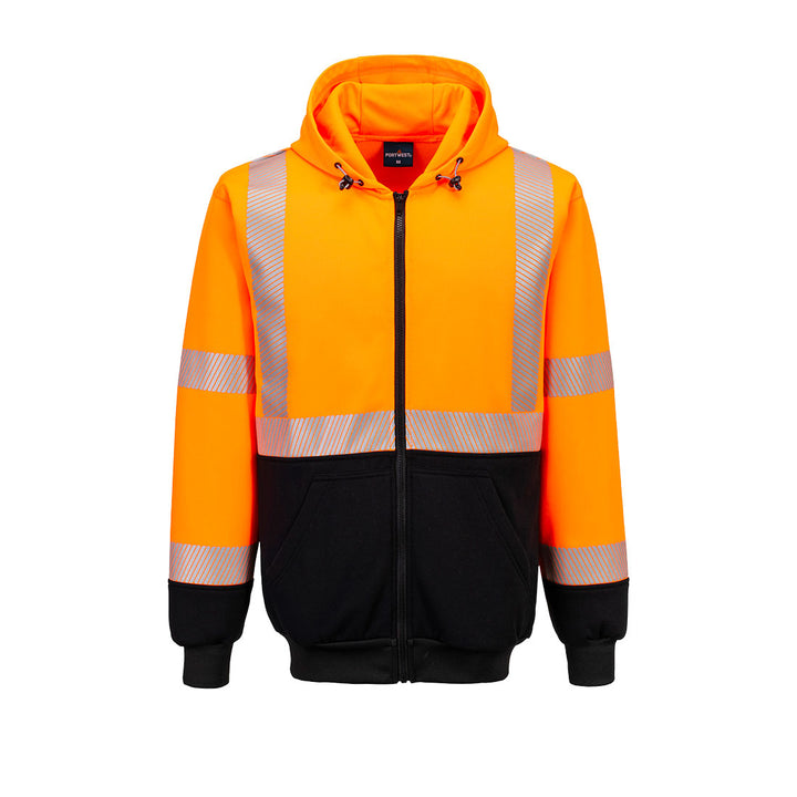 Hi-Vis Contrast Segmented Tape Zipped Hoodie