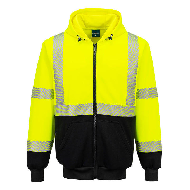 Hi-Vis Contrast Segmented Tape Zipped Hoodie