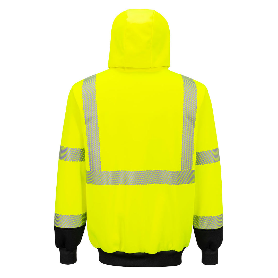 Hi-Vis Contrast Segmented Tape Zipped Hoodie