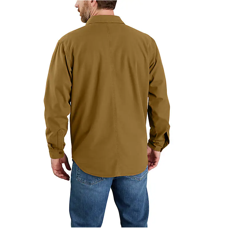 105419 RUGGED FLEX® RELAXED FIT CANVAS FLEECE-LINED SHIRT JAC