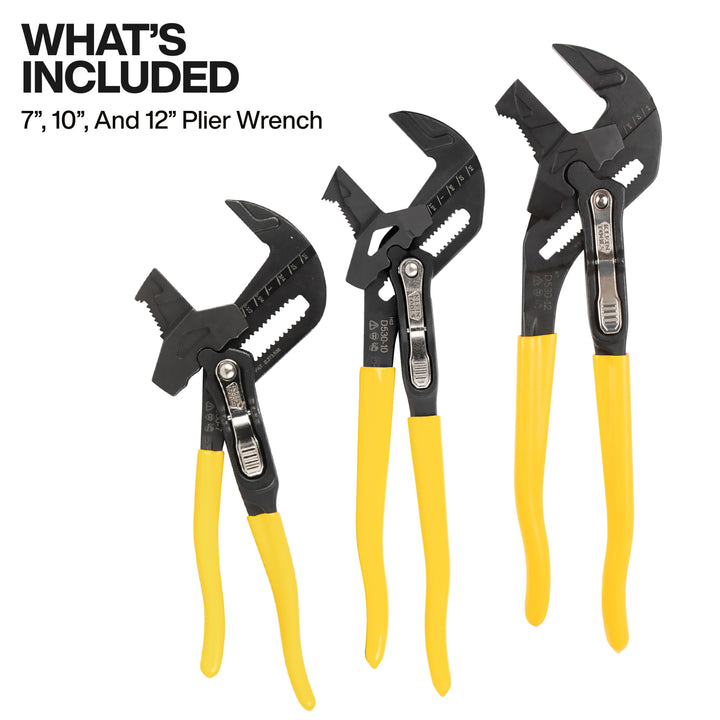 Plier Wrench Set, 3-Piece