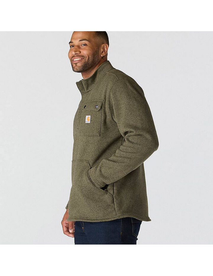 106378 Relaxed Fit Midweight Quarter-Zip Pocket Sweater Fleece