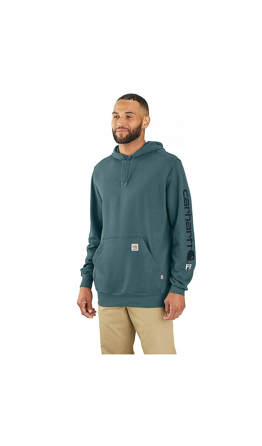 104505 FLAME-RESISTANT CARHARTT FORCE® LOOSE FIT MIDWEIGHT HOODED LOGO GRAPHIC HOODIE