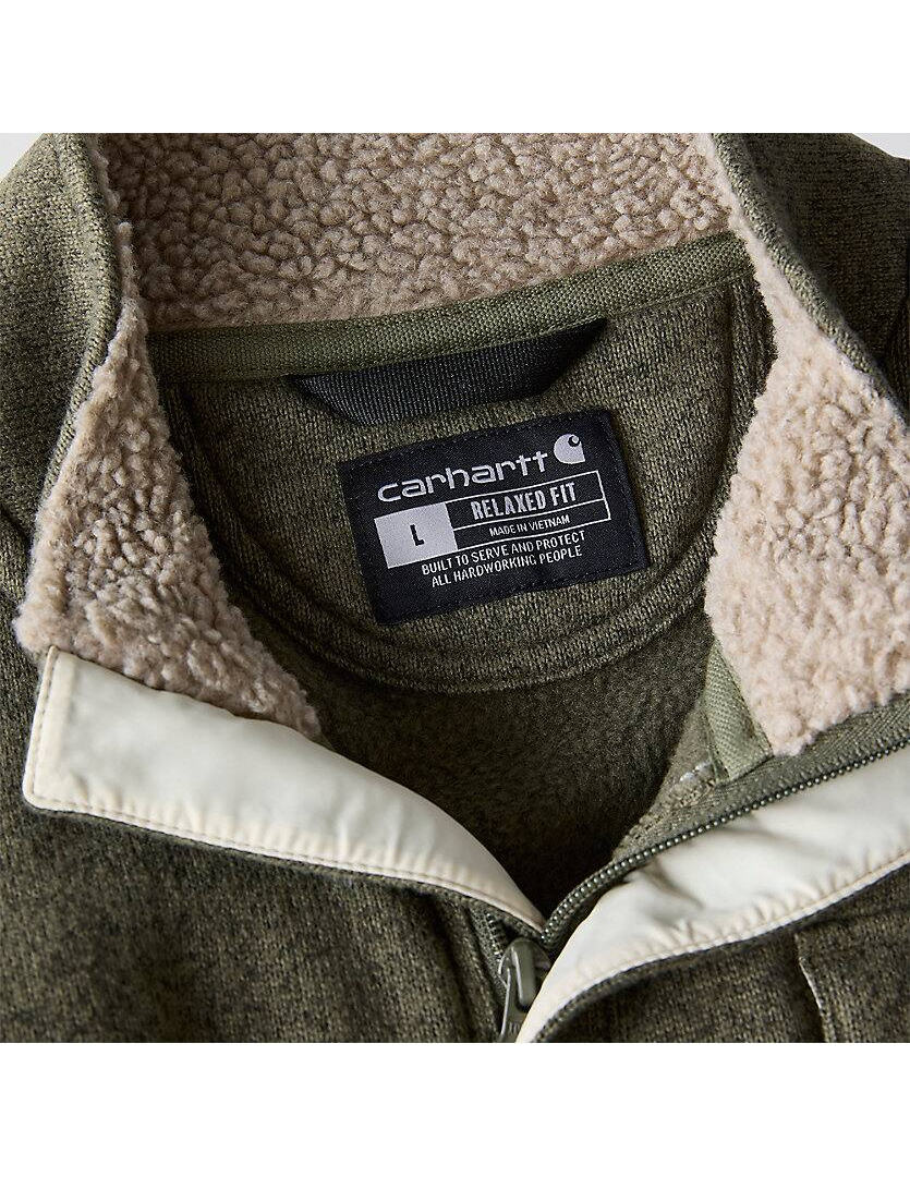 106378 Relaxed Fit Midweight Quarter-Zip Pocket Sweater Fleece
