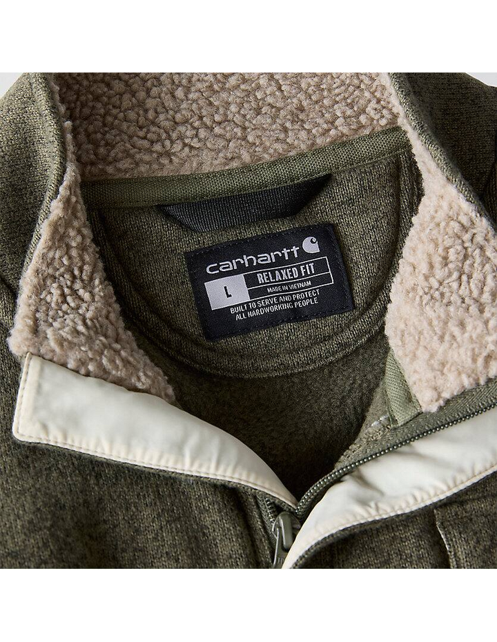 106378 Relaxed Fit Midweight Quarter-Zip Pocket Sweater Fleece