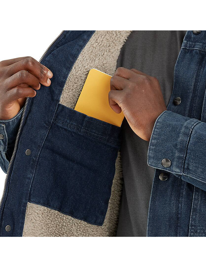 106323 Relaxed Fit Denim Sherpa-Lined Jacket - 2 Warmer Rating