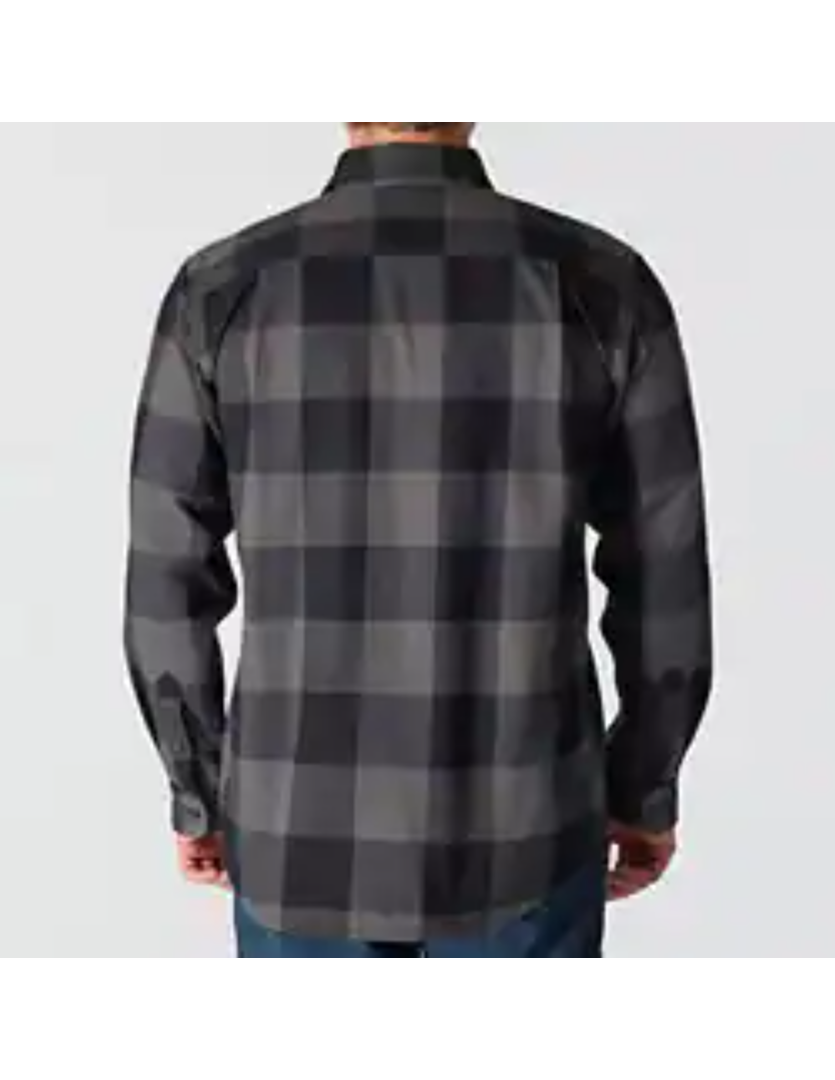 107013 Loose Fit Heavyweight Flannel Long-Sleeve Plaid Shirt
