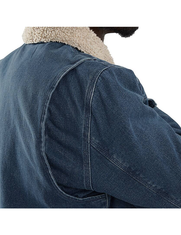 106323 Relaxed Fit Denim Sherpa-Lined Jacket - 2 Warmer Rating