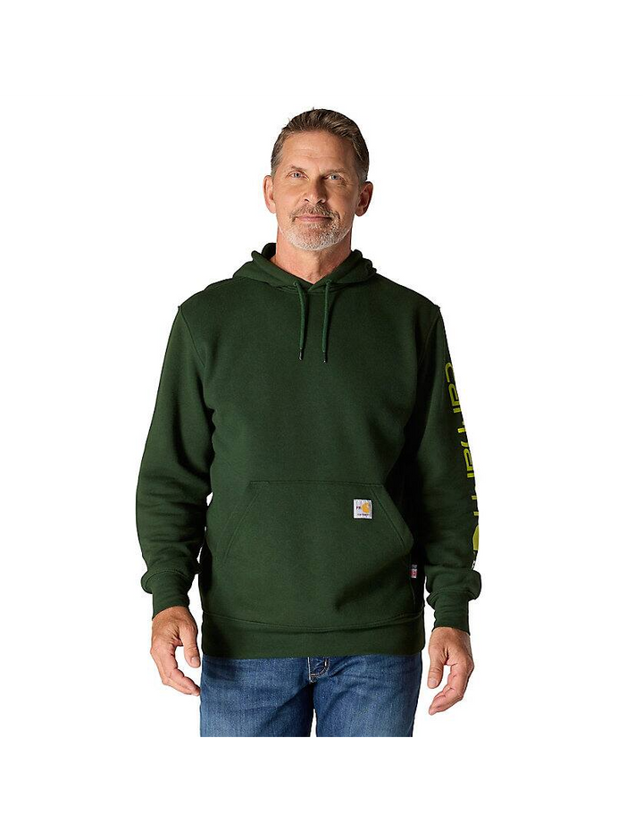 FLAME-RESISTANT CARHARTT FORCE® LOOSE FIT MIDWEIGHT HOODED LOGO GRAPHIC HOODIE