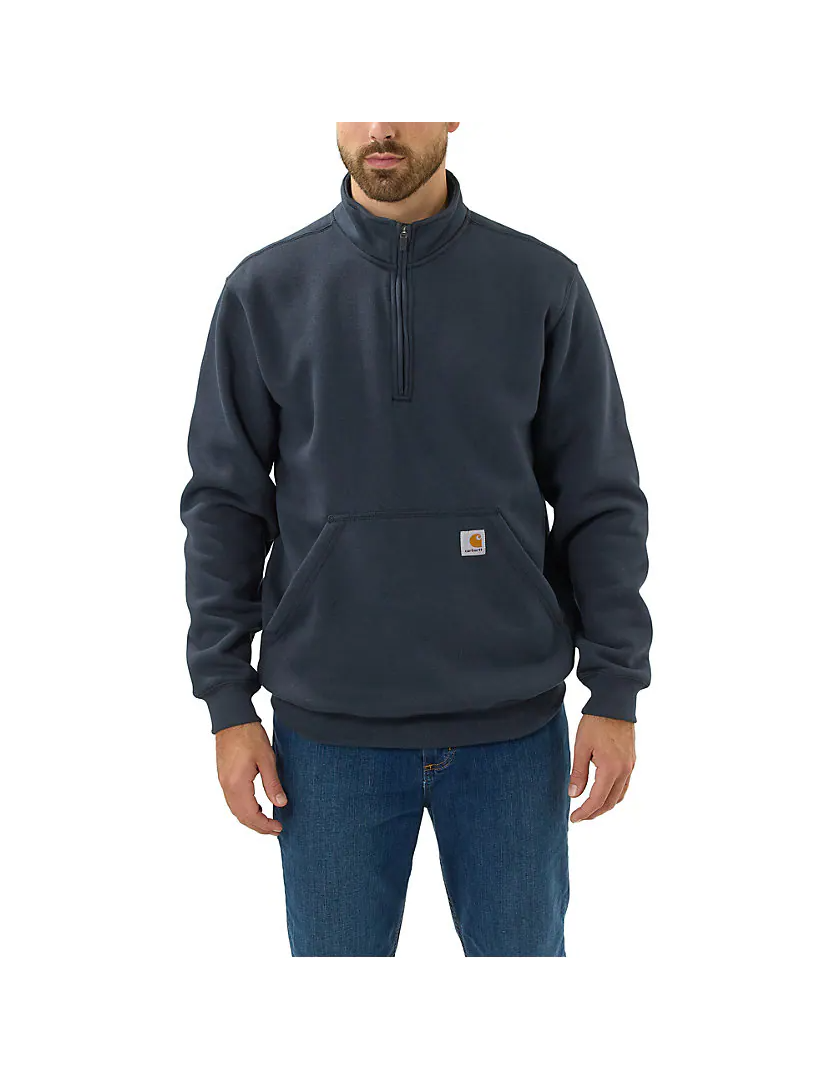 105294 Loose Fit Midweight Quarter-Zip Mock-Neck Sweatshirt