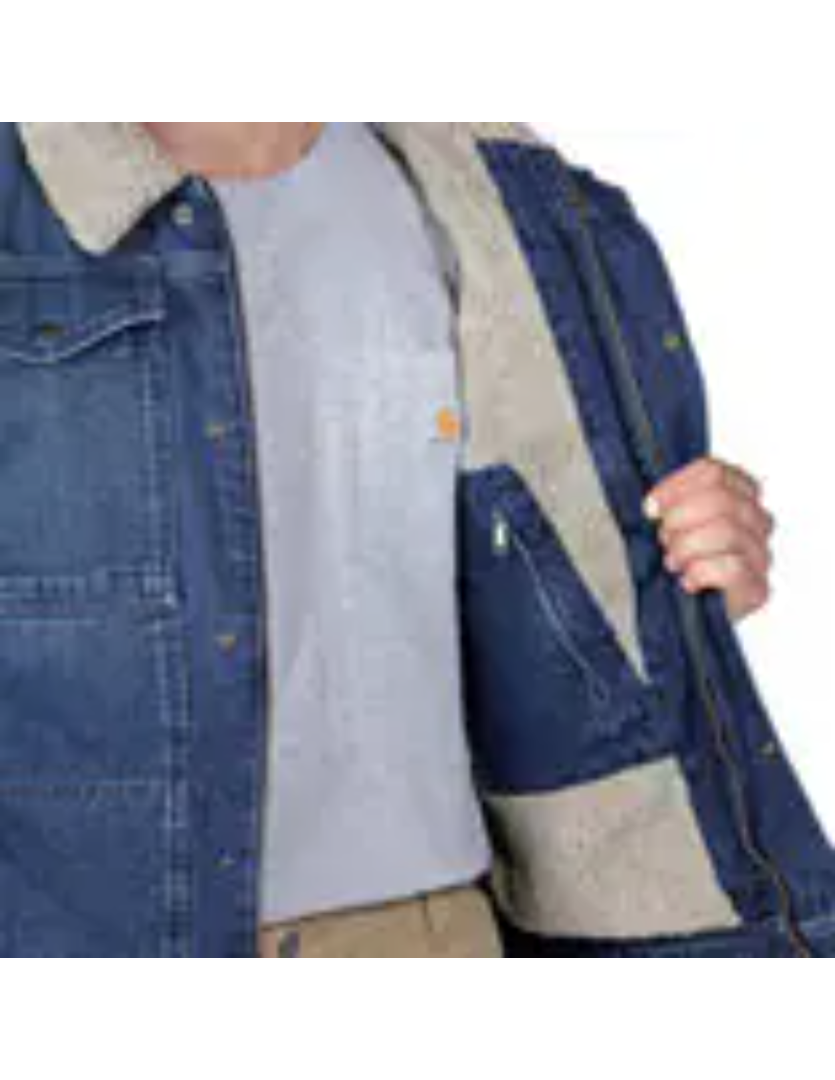 106323 Relaxed Fit Denim Sherpa-Lined Jacket - 2 Warmer Rating