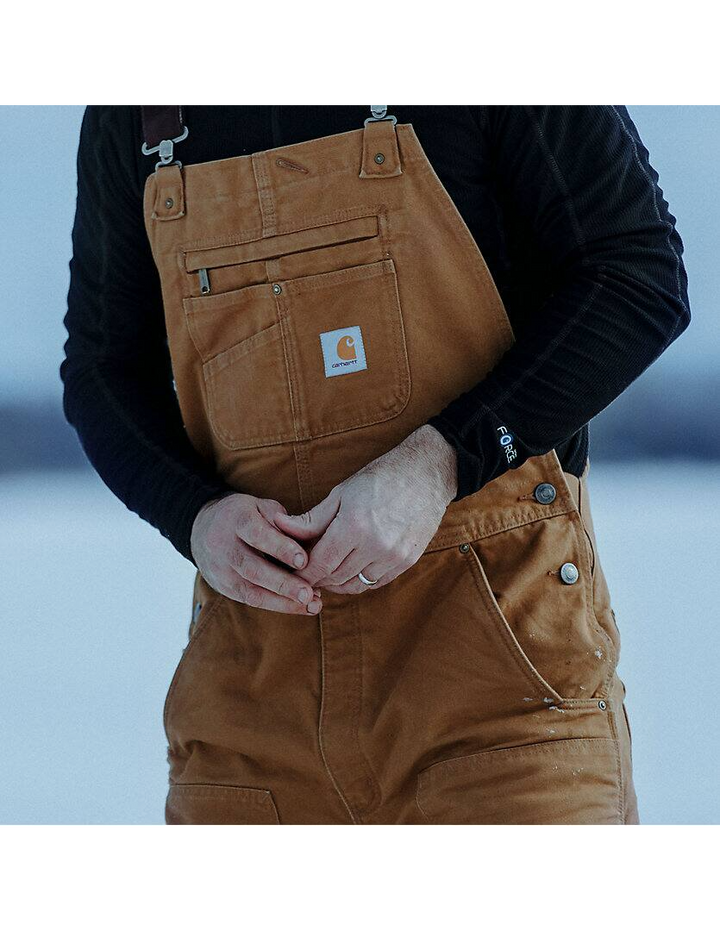 104031 Men's Insulated Bib Overall - Loose Fit - Duck - 3 Warmest Rating