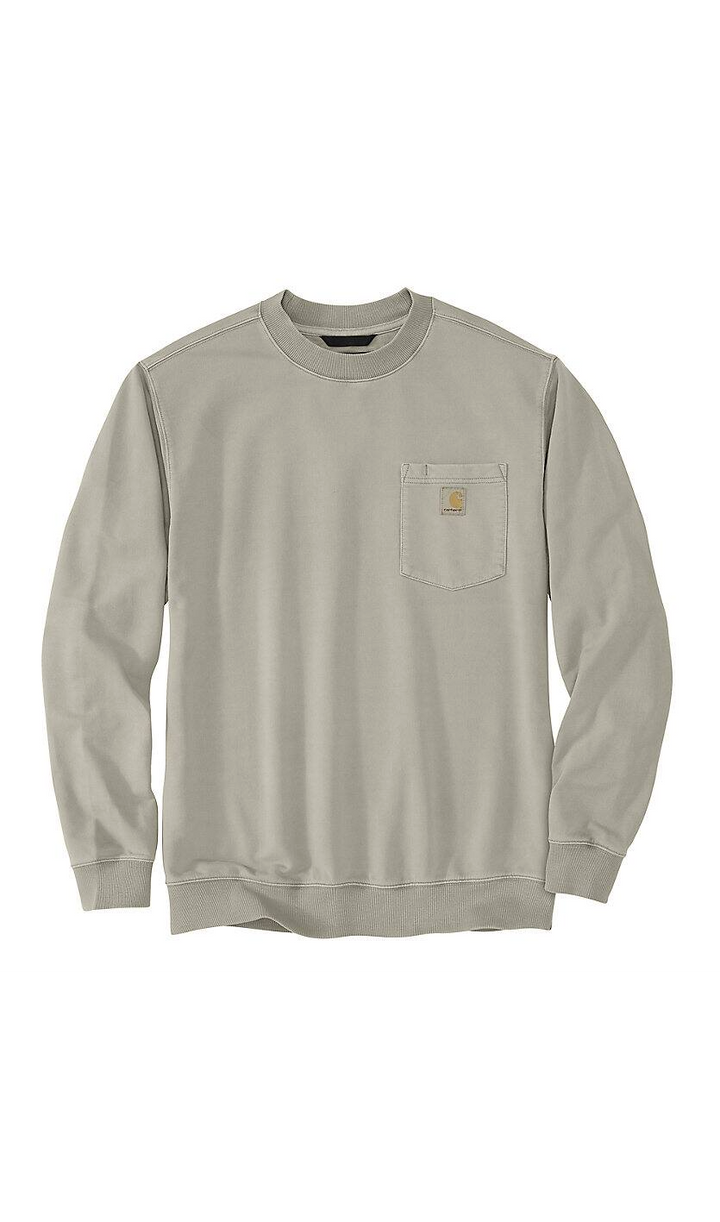 106853 Relaxed Fit Midweight Garment Dye French Terry Crewneck Pocket Sweatshirt