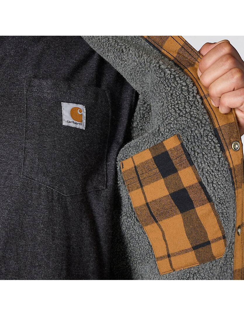 107017 Relaxed Fit Flannel Sherpa-Lined Shirt Jac