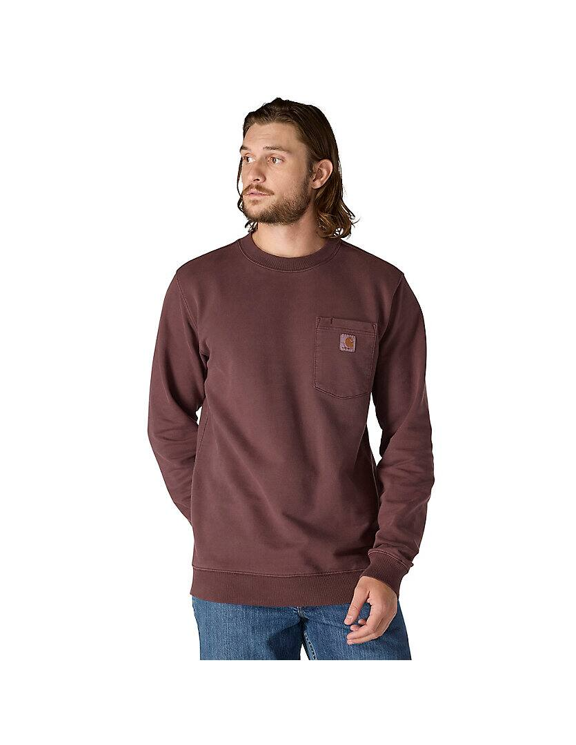 106853 Relaxed Fit Midweight Garment Dye French Terry Crewneck Pocket Sweatshirt